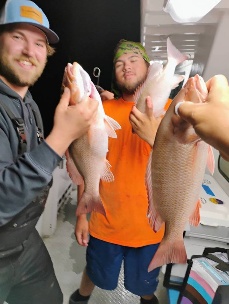 a man holding a fish